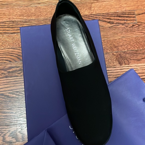 NEW Stuart Weitzman Sofa Black Stretch Pull On Loafer Black.Size 7.Made in Spain - Picture 2 of 14